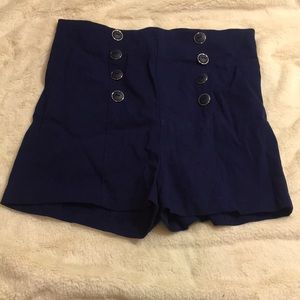 High waisted sailor shorts